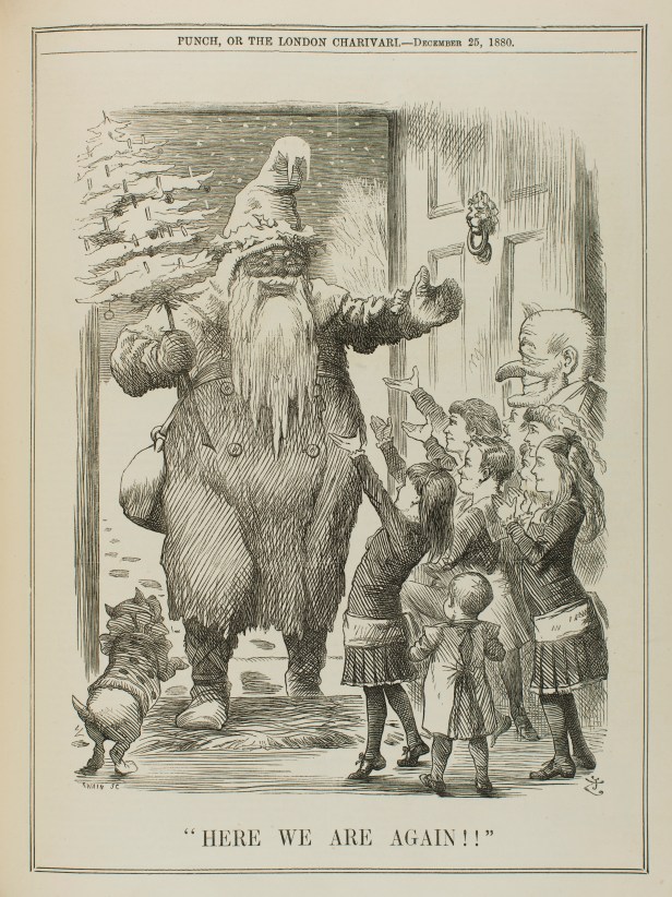 “Here We Are Again”, Punch December 25, 1880, p.295. Image from Nineteenth Century Periodicals Collection, LJMU Special Collections and Archives. 