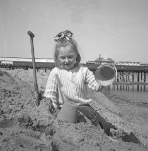 Sand on the shore, New Brighton, 1968
